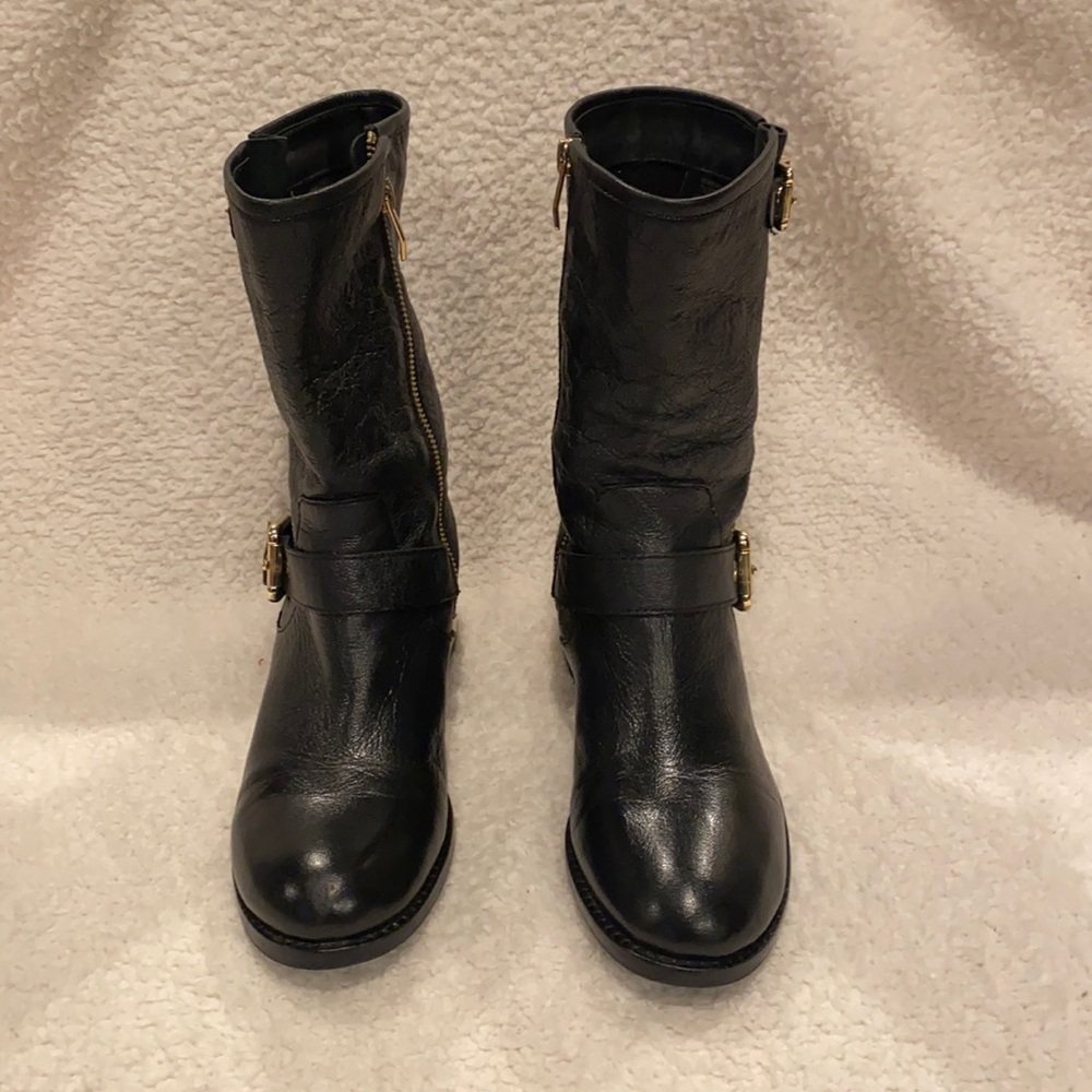 Vinci Camino Black Leather Boots…Sz 7.5